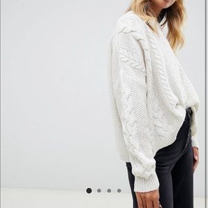 Cable Knit Crop Sweater